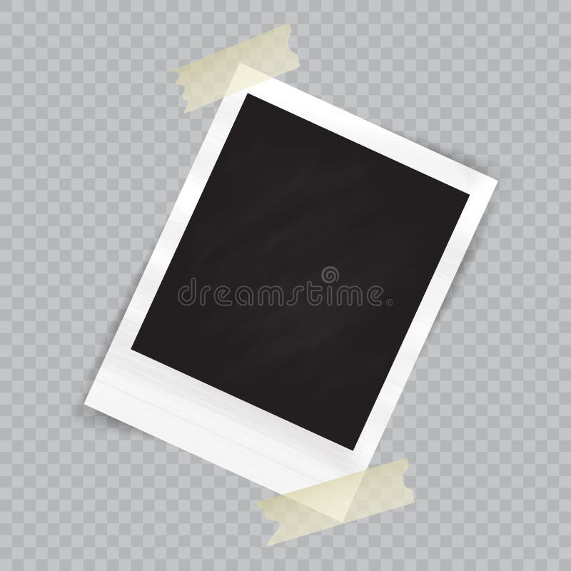 Realistic empty paper photo frame Royalty Free Vector Image