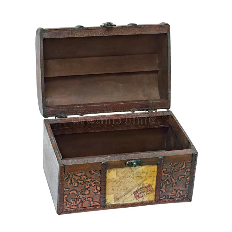 Old empty wooden chest stock image. Image of vintage 27140811