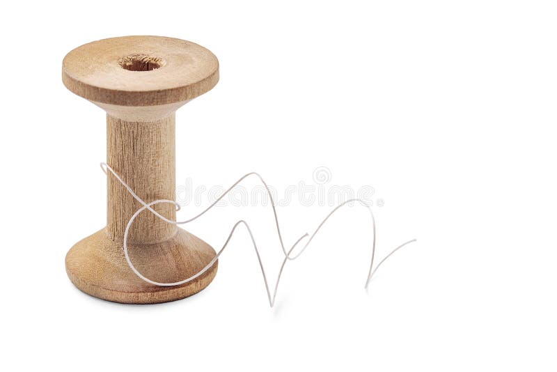 Black Thread On A Wooden Spool · Free Stock Photo