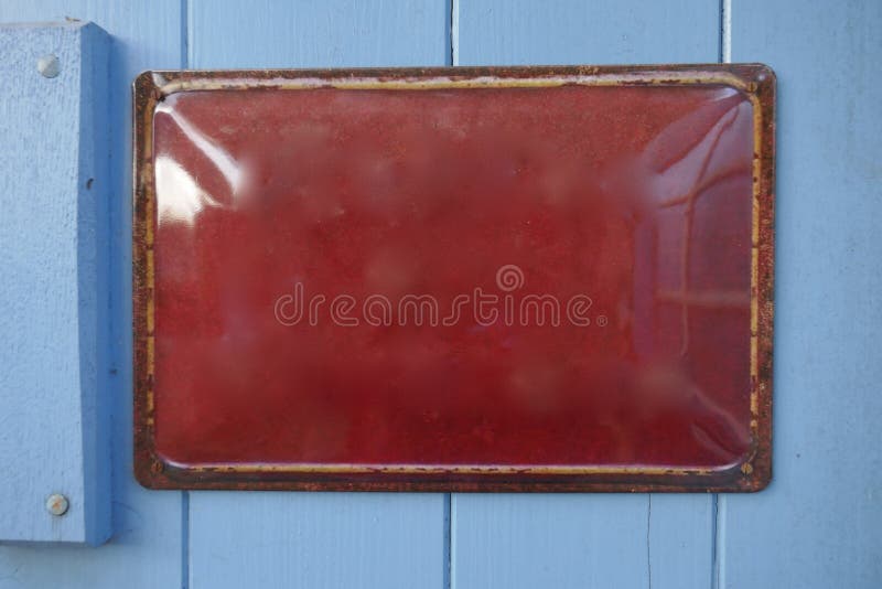 Old enamel sign, metal sign, information sign