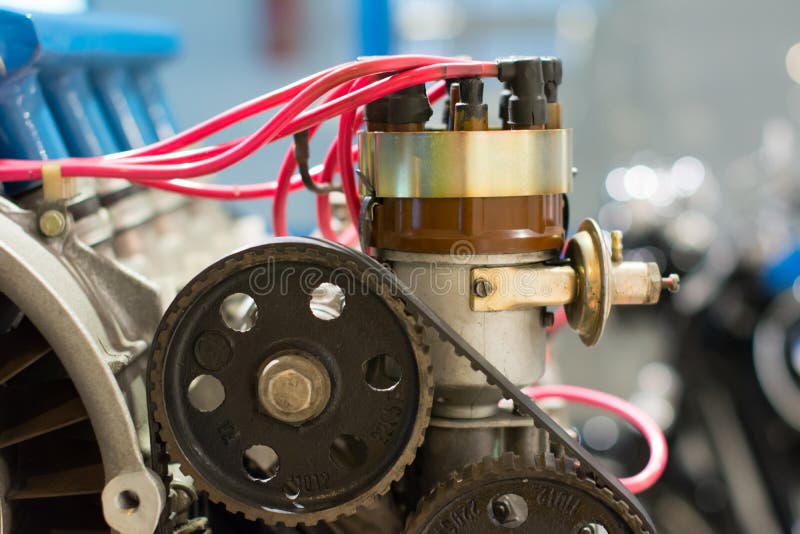 Old engine distributor stock image. Image of sprocked 73777183