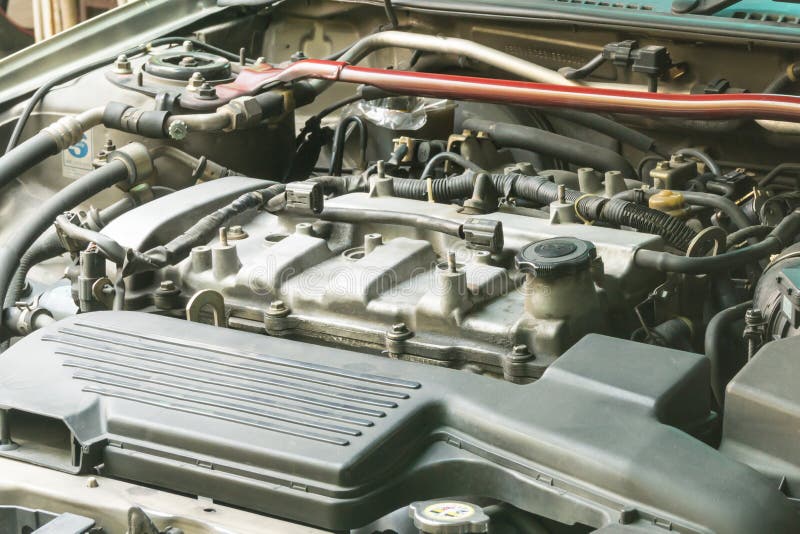 Old Engine without Spark Plug and Ignition Coil, Car Maintenance