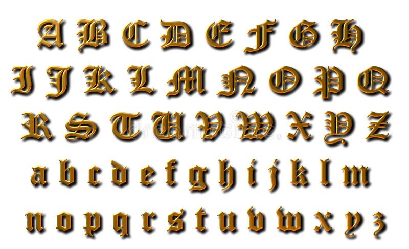 old english lettering clipart