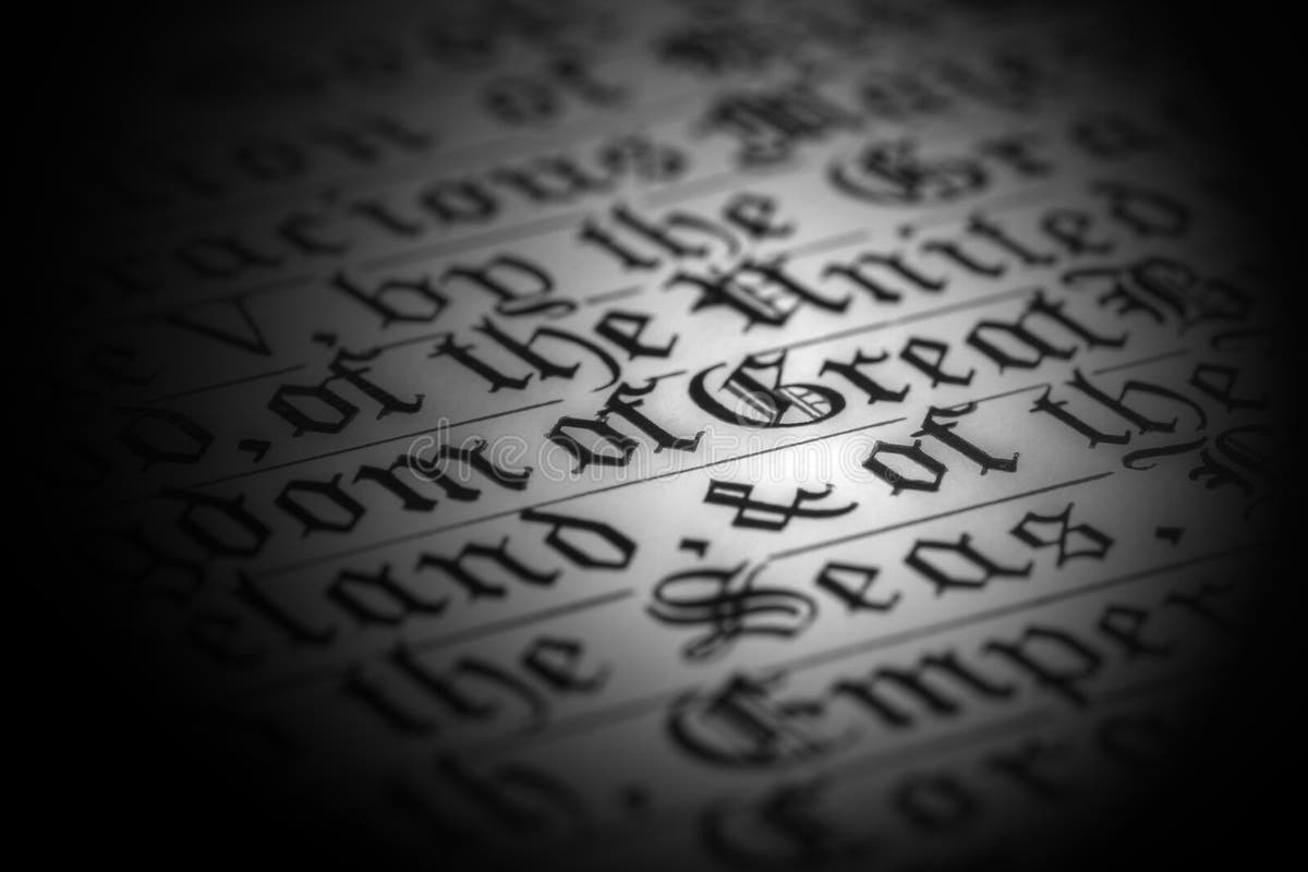 Medieval Manuscript Font Stock Photos - Free & Royalty-Free Stock