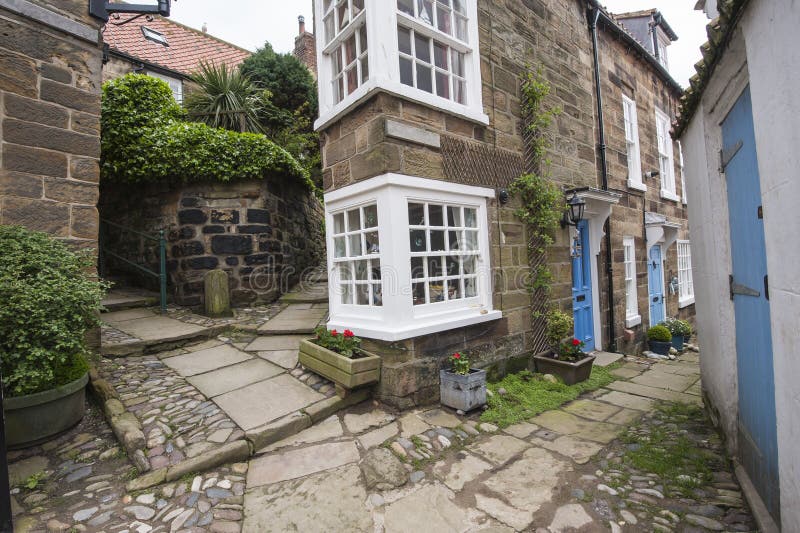 Old english country cottage in village