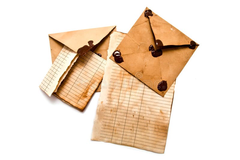 Old envelopes and paper