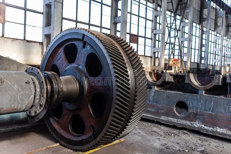 Old Equipment, Machines, Tools in an Abandoned Mechanical Factory Stock
