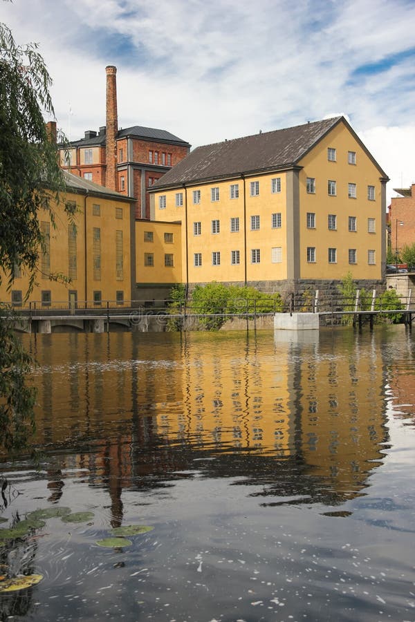 Old factory. Industrial landscape. Norrkoping. Sweden