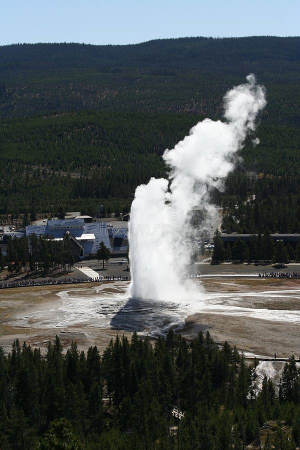 Old Faithful Geyser in Yellowstone National Park stock image Old Faithful Geyser in Yellowstone National Park stock image