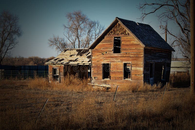 Old Farm House on the Eastern Plains of Colorado Stock Photo Image of