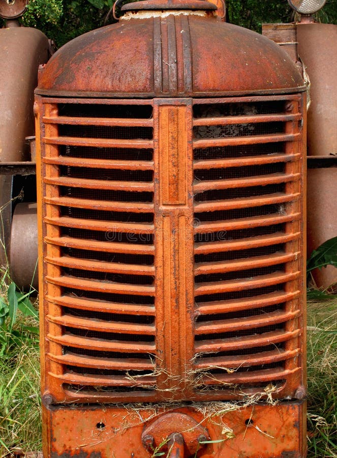 Old Farm Tractor Engine Grill. Stock Image Image of closeup, tractor