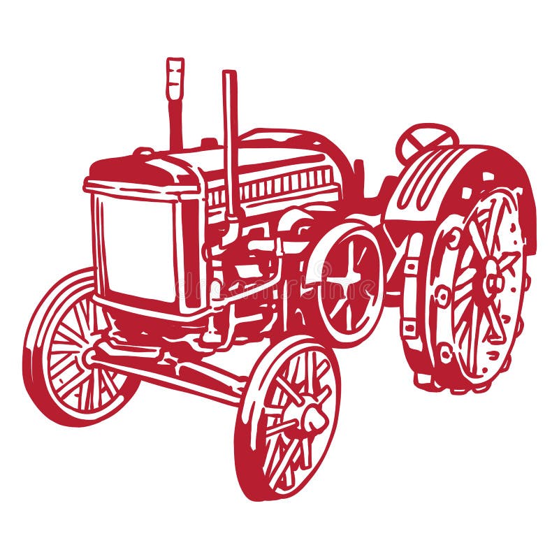 Hand Drawn Farm Tractor. Doodle Sketch Stock Vector - Illustration of  style, icon: 223338572