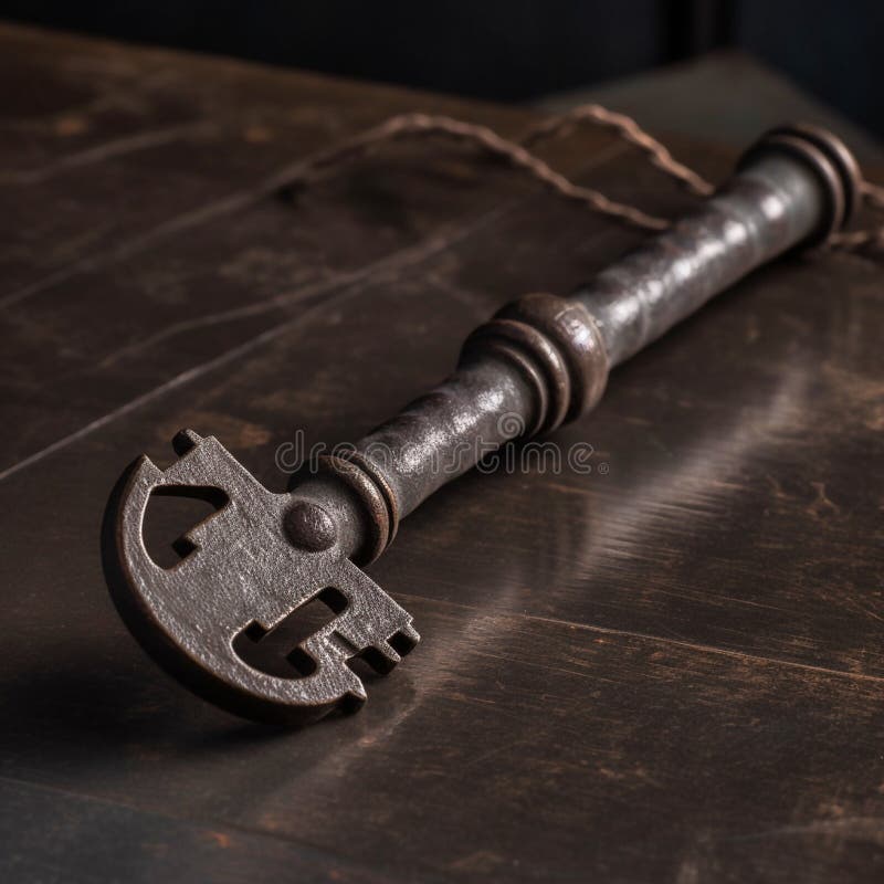 An old fashion iron key royalty free stock photo