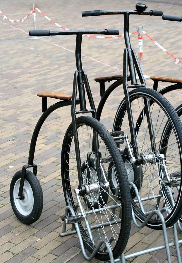 Oldfashioned bikes stock image. Image of conveyance, bell 3657103