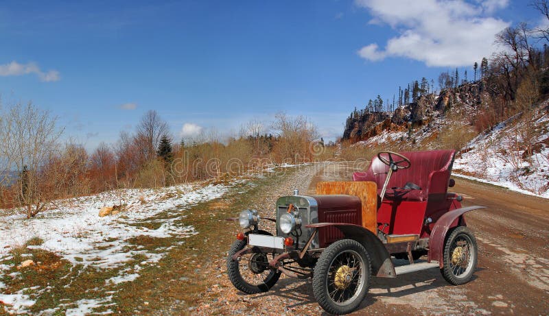 An old-fashioned car