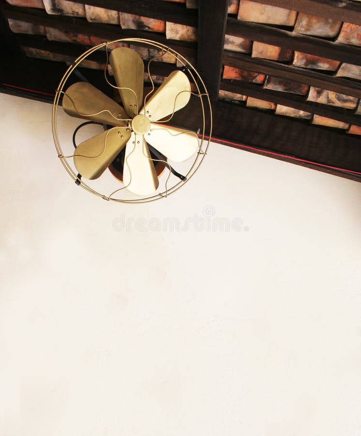 Old fashioned ceiling fan stock image. Image of architecture 1629473