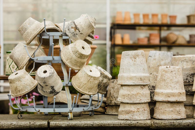 Old Fashioned Ceramic Clay Vases Pots Stock Photo Image of stand