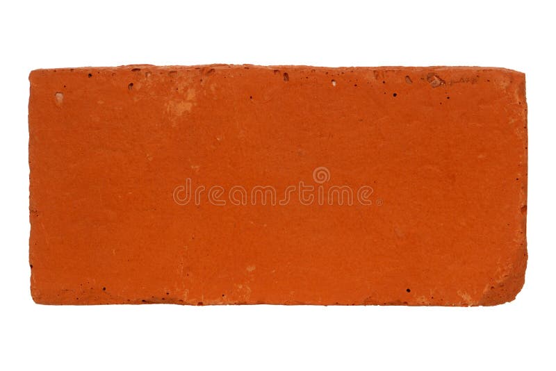 Old Fashioned Construction Brick Isolated on White