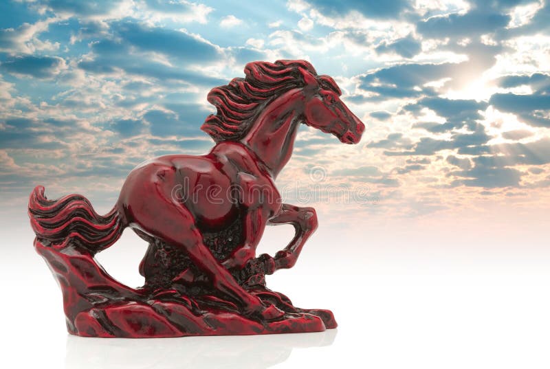 Old Fashioned Figurine Red Horse Stock Photos Free & RoyaltyFree