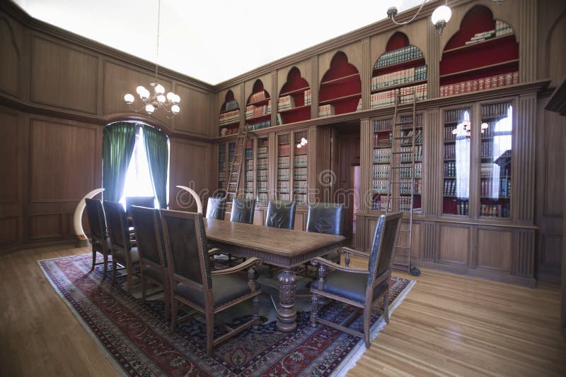 Old Fashioned Home Library stock image. Image of home 