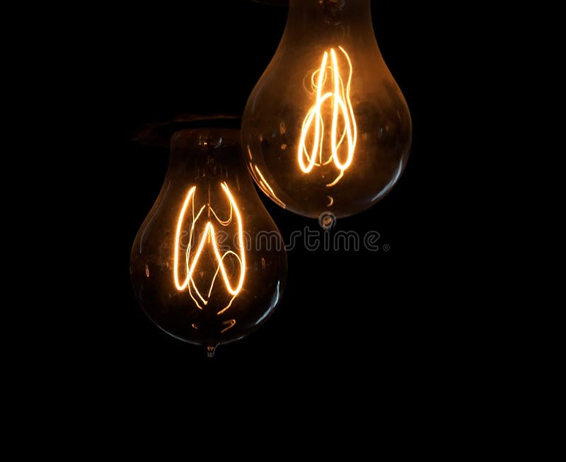 Glowing Filament of an Electric Bulb Stock Image Image of illuminated