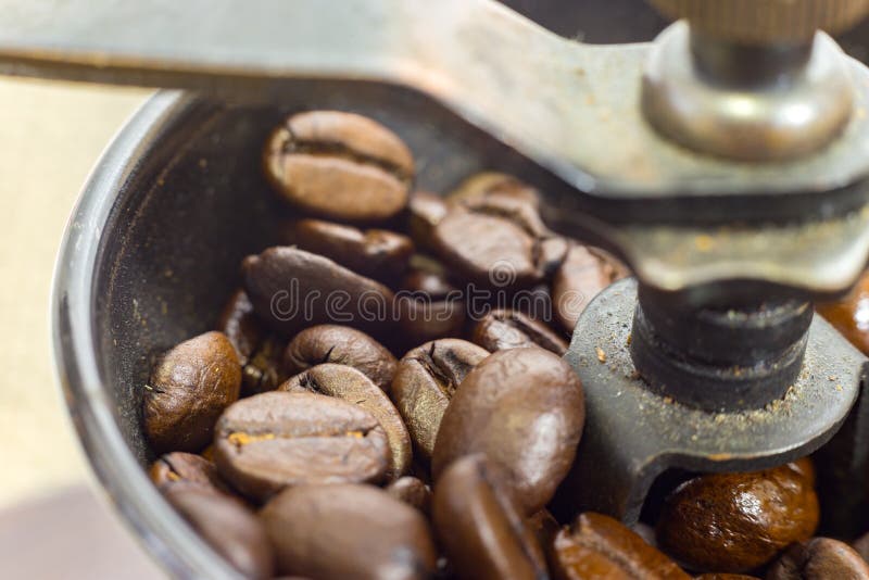 Oldfashioned Manual Coffee Grinder Stock Photo Image of close