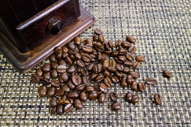 Oldfashioned Manual Coffee Grinder Stock Image Image of cafe