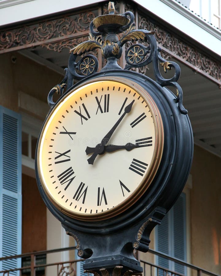 Old Fashioned Outdoor Clock Royalty Free Stock Photography Image 12504897