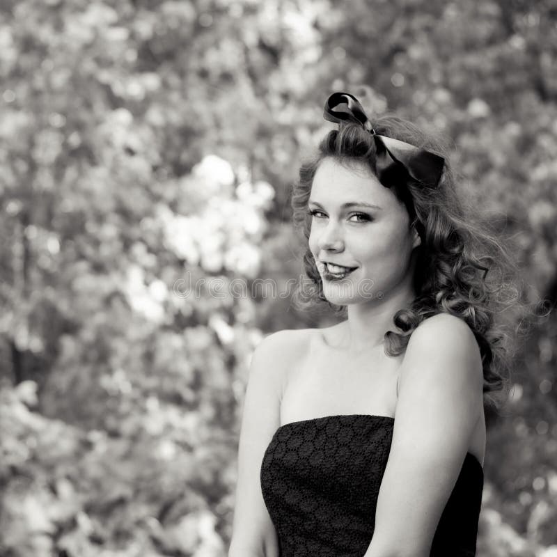 Old-fashioned Portrait of Woman Stock Photo - Image of portrait