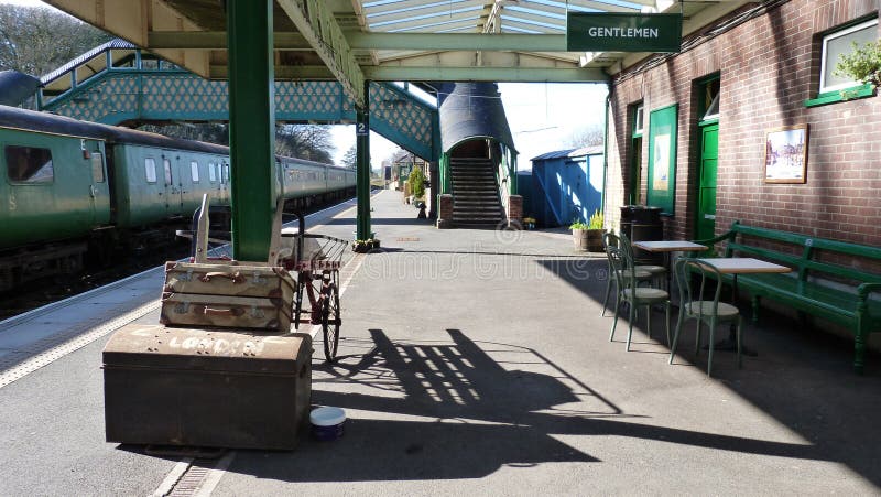 Old Fashioned Railway Station in the UK royalty free stock photography