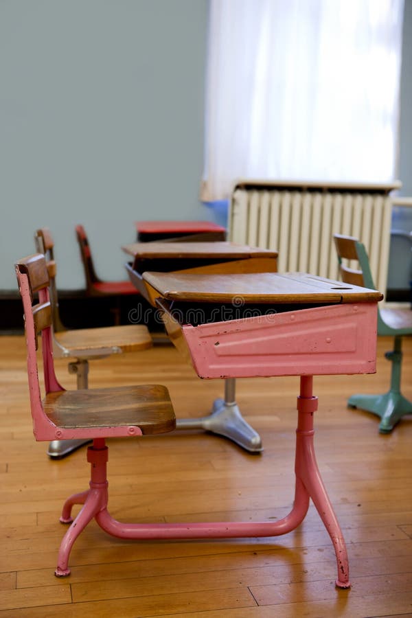 Old Fashioned Student Desks Stock Photo Image of furniture, education