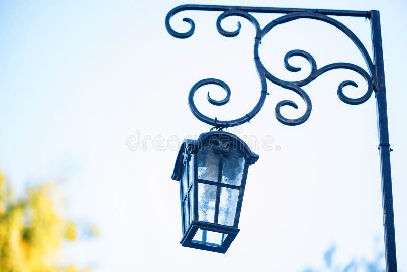 Old fashioned vintage street lamp