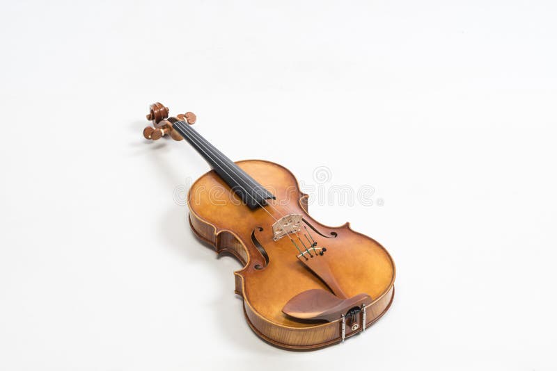 The Old Fiddle, Isolated on White Background. Viola, Instrument for