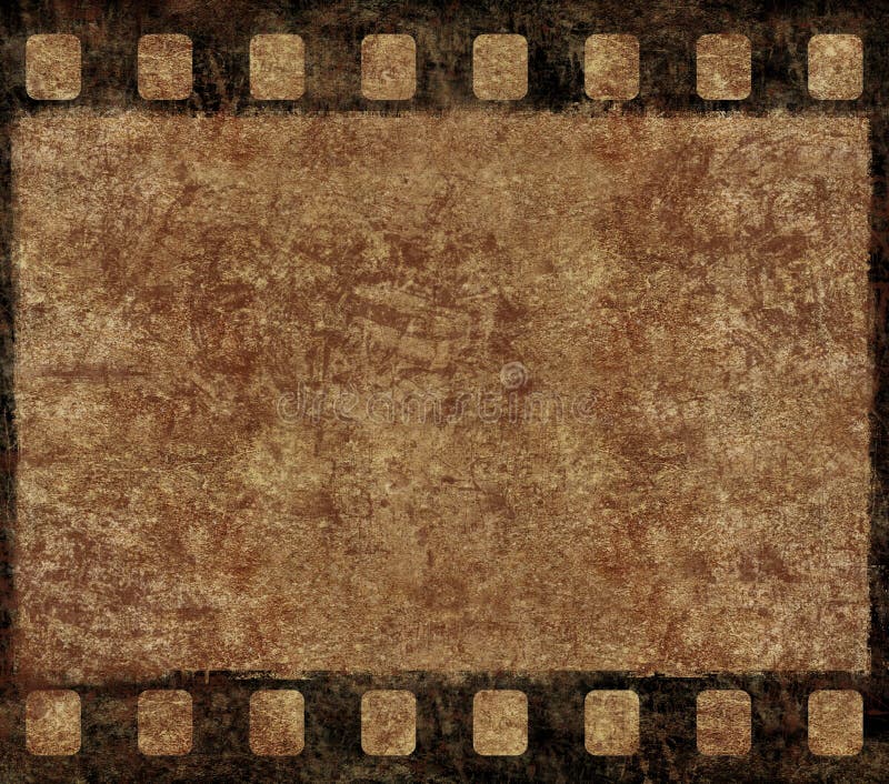Old Film Negative Frame Grunge Background Stock Illustration
