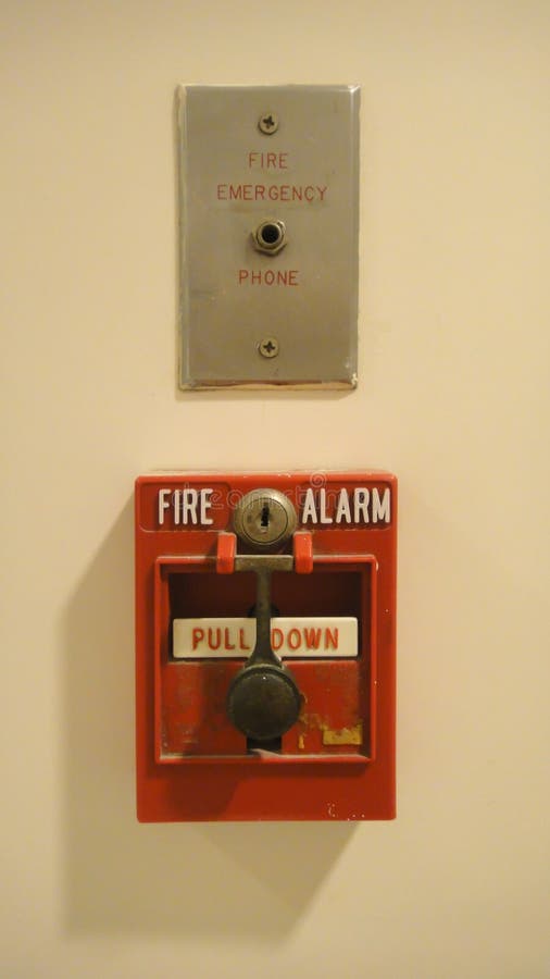 Break Glass Old Fire Alarm Stock Image Image of metal, hinge 16073441