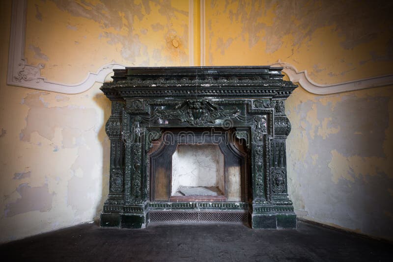 Old fireplace stock image. Image of building, vintage 39633237