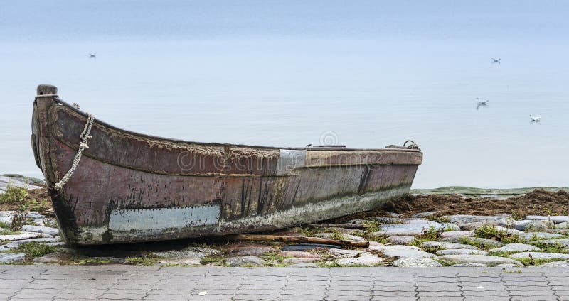 Old fishing boat at the Baltic sea