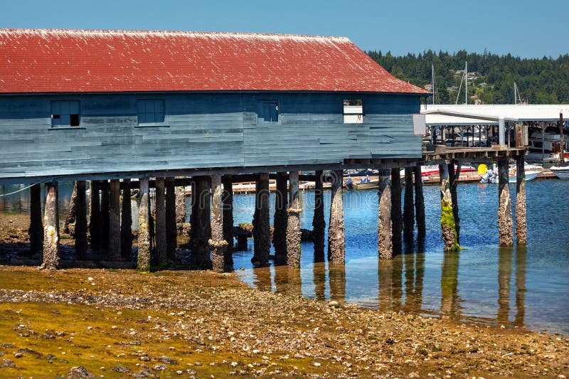 Old Fishing Dock Gig Harbor Washington Stock Photo Image of water