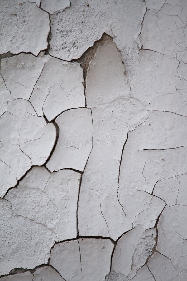 Old Flaky Cracked Paint on Gray Wall, Old Paint Background, Selective