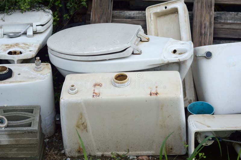 Old flush toilet stock image. Image of ceramic, dirty 74745121