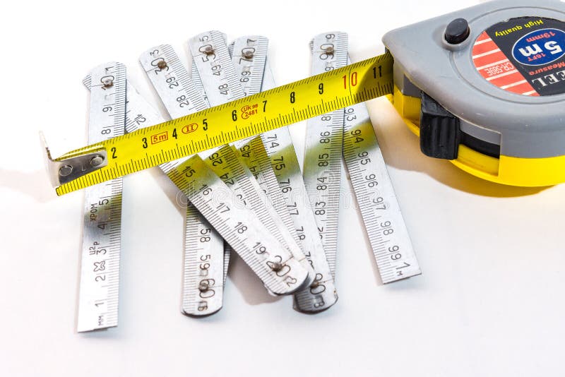 Old Folding Meter And Five Meter Tape Measure Stock Image Image Of Length Measure 136964615