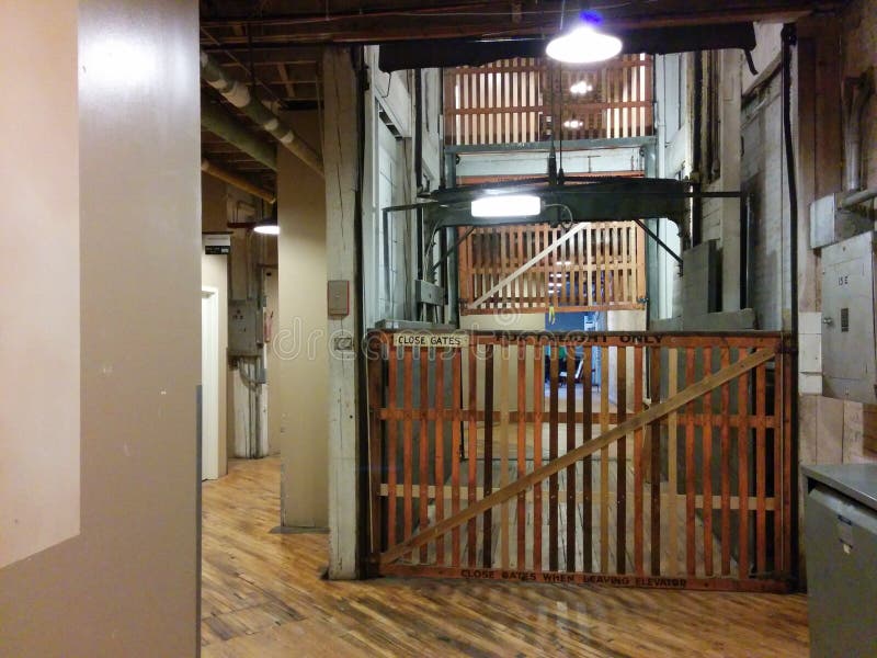 Old freight elevator stock photo. Image of wooden, freight 48819474