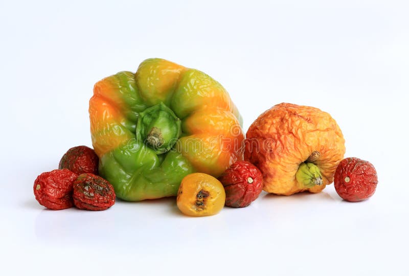 Old fruit and vegetables