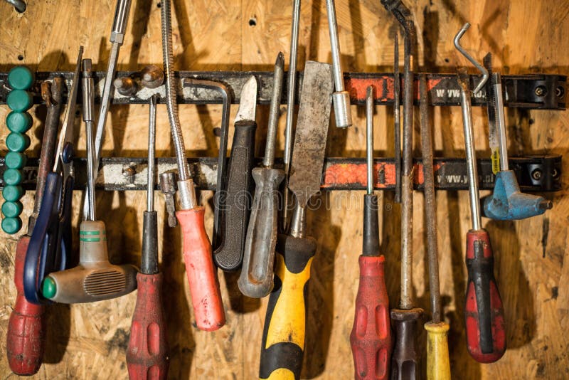 Old Garage Tools stock photo. Image of steel, driver 36414838