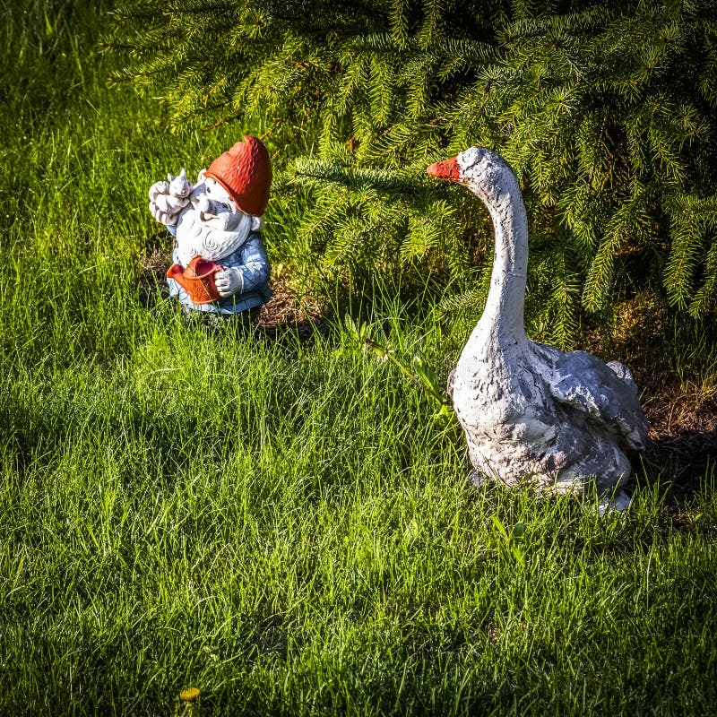 Old garden figures stock image. Image of clay, humor 265657121