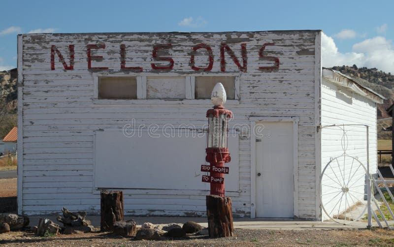 Old Gas Station at Cannonville royalty free stock photos Old Gas Station at Cannonville royalty free stock photos