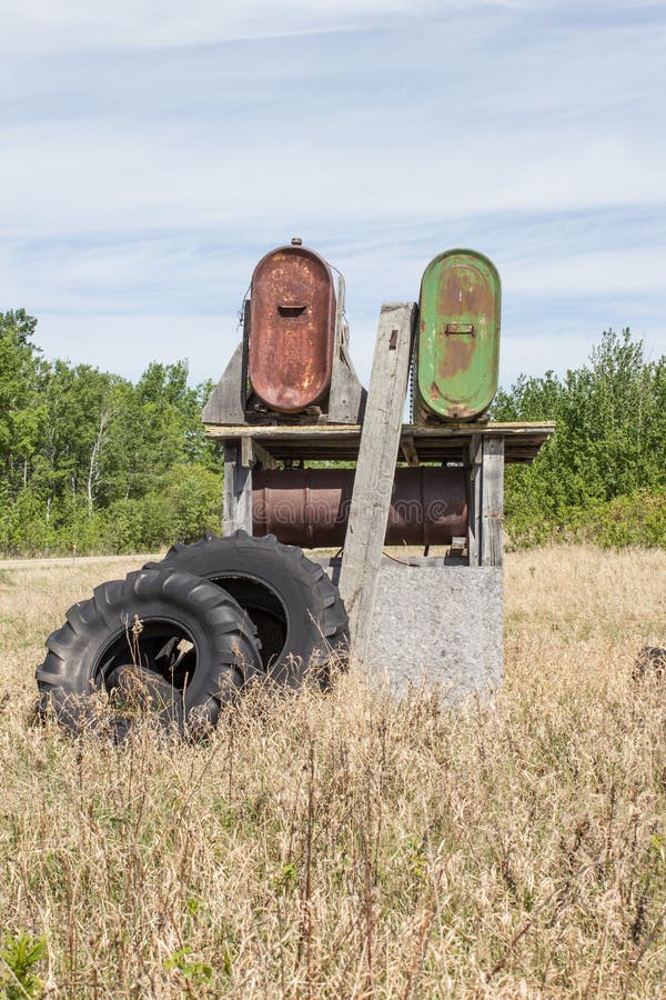 Old gas tanks stock photo. Image of container, flammable 54920242