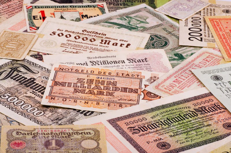 Old German money royalty free stock images