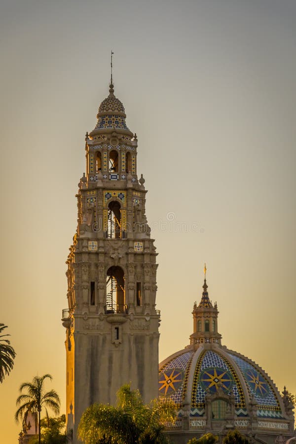 Old Globe Theater in Balboa Park California at Sunset