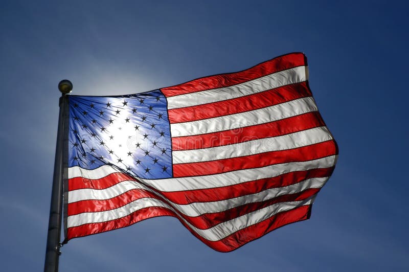 Old Glory stock image. Image of shining, blow, closeup 9717929